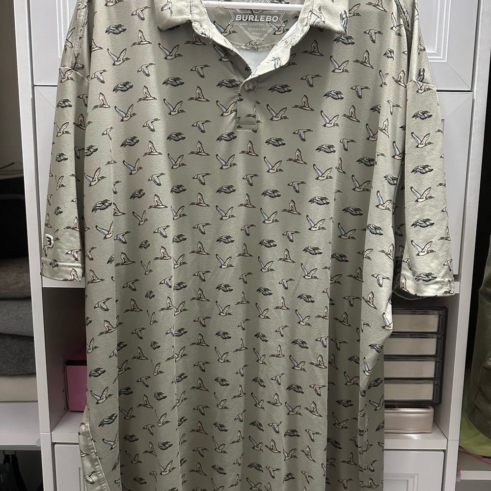 Burlebo Performance Polo - Flying Ducks - Green